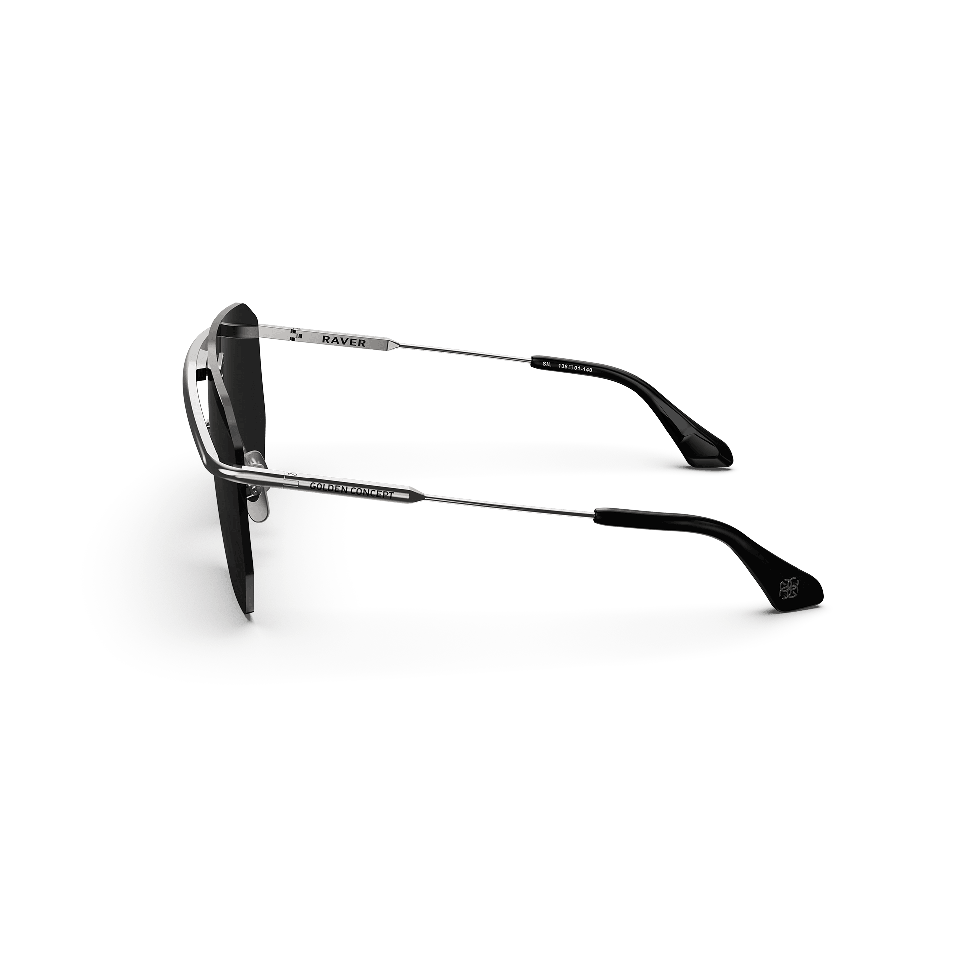 Stylish Silver Sunglasses for Ravers - UV Protection & Trendy Party Glasses for Music Festivals & Nightlife