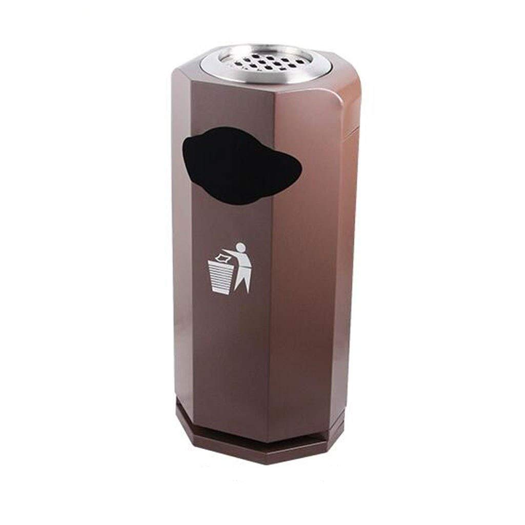 Premium Stainless Steel Trash Can with Ashtray - Durable Diamond Design for Hotel Lobby, Office, Garden, Bathroom & Outdoor Use - Modern Waste Bin for Recycling & Stylish Waste Disposal