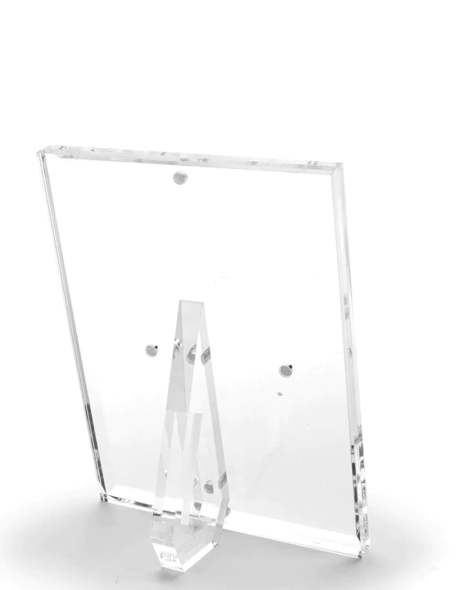 4x6 Beveled Clear Acrylic Floater Picture Frame - Modern Floating Display for Wall Art, Photos & Memorabilia - Perfect for Home, Office & Gallery Decor