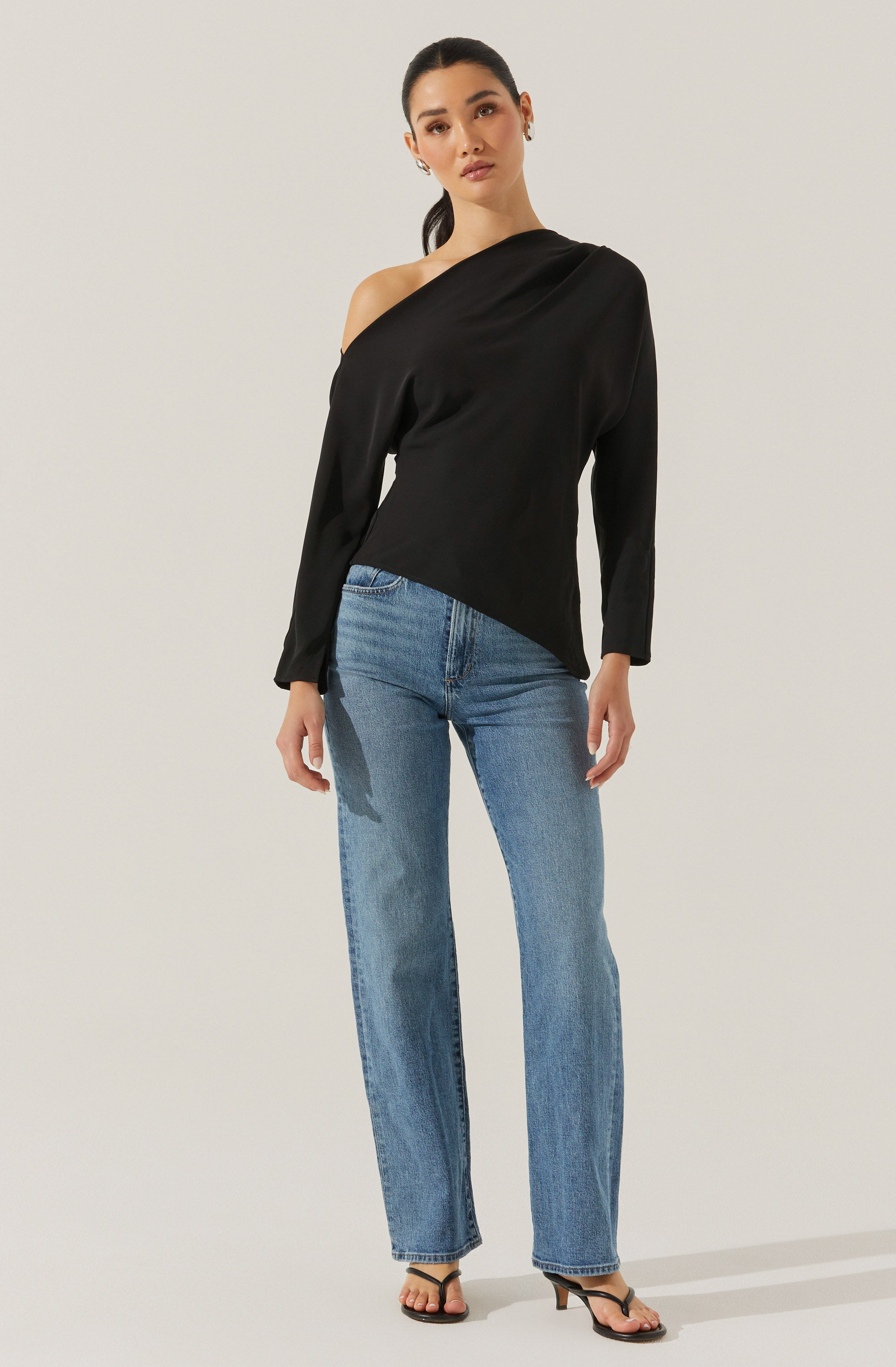 Orlia Women's Off Shoulder Asymmetric Tops - Sexy Summer Blouses for Date Night & Beach Vacation