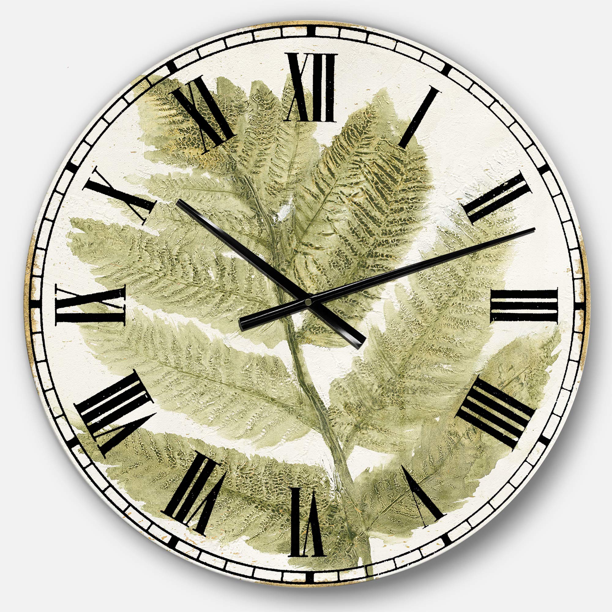 Designart Simple Forest I Wall Art - Farmhouse Round Metal Wall Clock for Home, Living Room, Bedroom & Office Decor | Rustic Nature-Inspired Wall Décor for Cozy Spaces