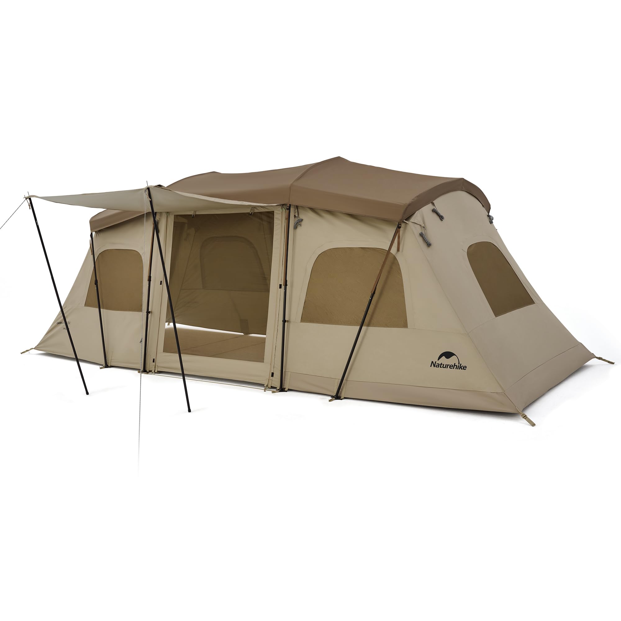 Naturehike Cloud Fast 6-Person Camping Tent - Easy 60-Second Setup, Spacious 2-Room Tunnel Tent for Family, Car Camping, Outdoor Adventures, Parties & Picnics | Waterproof & Windproof for All-Weather Protection