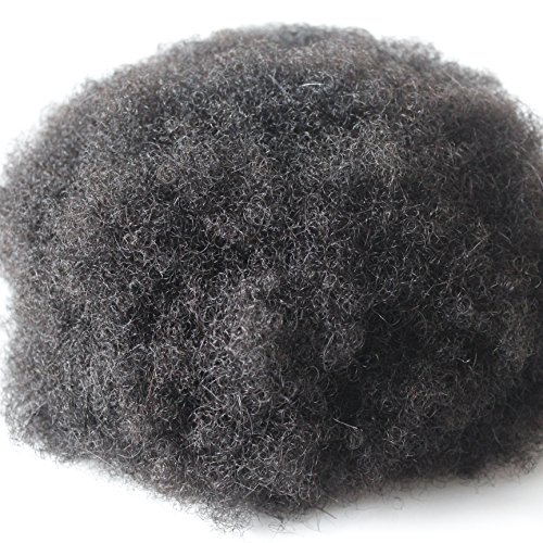 1B# Off black 4mm afro curly pu cap