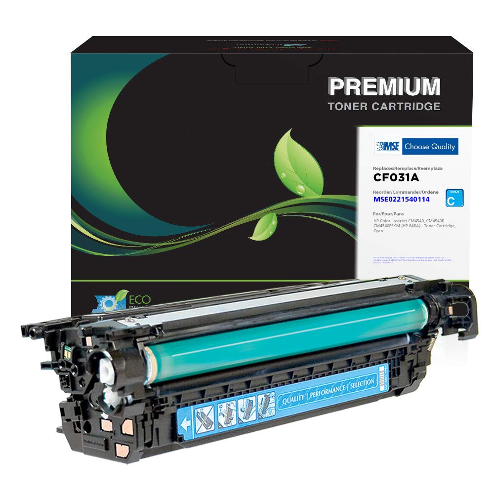 High-Quality MSE Remanufactured Toner Cartridge Replacement for HP CF031A (HP 646A) - Cyan | Compatible with HP Printers | Ideal for Home & Office Printing