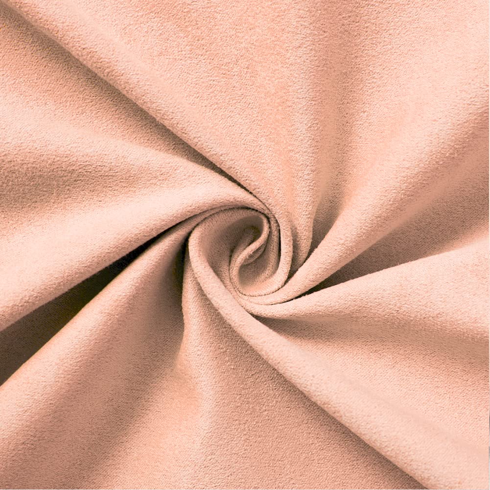 Premium Faux Suede Decorative Throw Pillow Covers - 2 Pack Soft Square Pillow Cases for Couch, Sofa & Bedroom - 16x16 Inch Solid Cushion Covers (Peach) - Perfect for Living Room Decor, Home Styling & Cozy Comfort