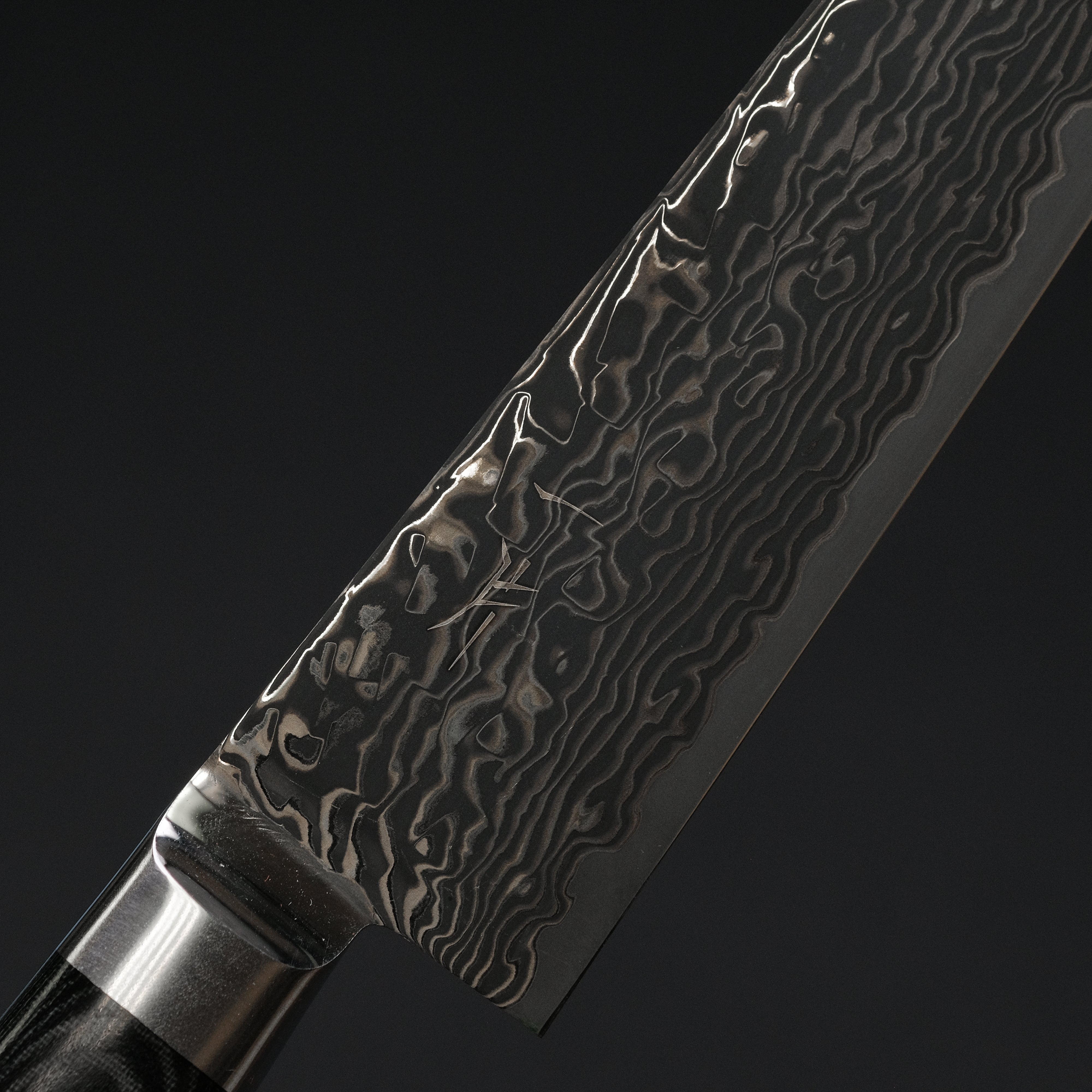 Hitohira FJ SG2 Nickel Damascus Black Petty Knife 150mm - High Carbon Steel Blade with Linen Micarta Handle - Perfect for Slicing, Chopping & Food Prep in Professional & Home Kitchens