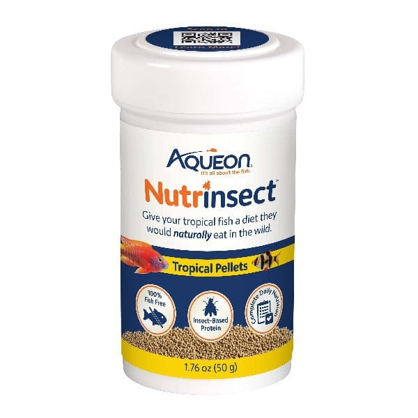 **Aqueon Nutrinsect Tropical Fish Food Pellets - High Protein Diet for Tropical Fish, Ideal for Freshwater Aquariums & Community Tanks**