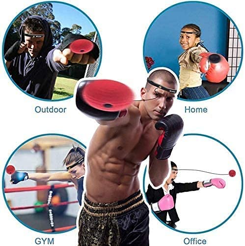 Boxing Reflex Ball Set - 3 Reflex Balls with Comfort Sweat Headband for Punching Speed & Hand-Eye Coordination Training | Perfect for Kids & Adults | Home Gym, Boxing Practice, Fitness Exercise Equipment