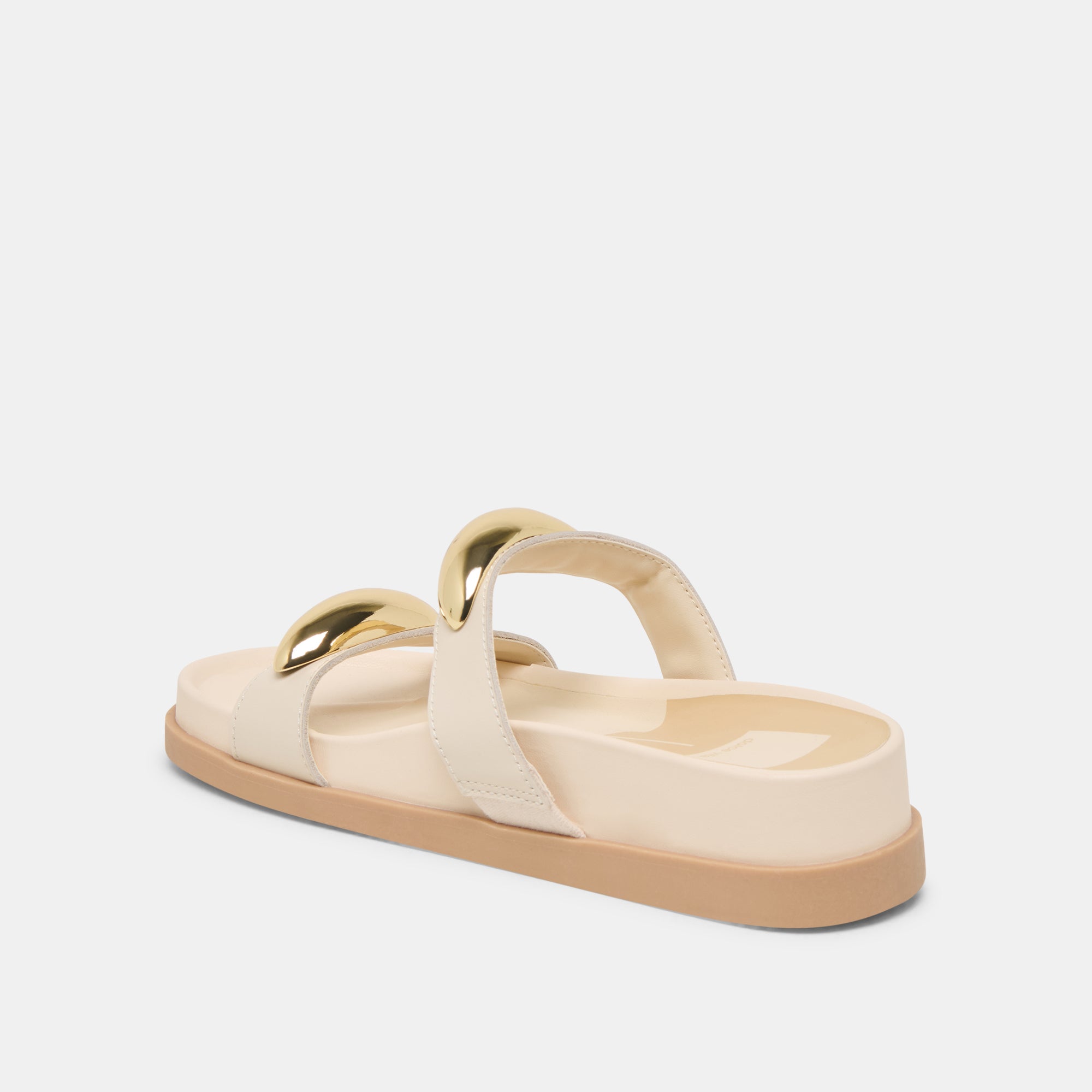 SATINE Leather Sandals for Women - Bone Color Comfortable Strappy Summer Sandals | Perfect for Beach, Vacation, and Casual Outings