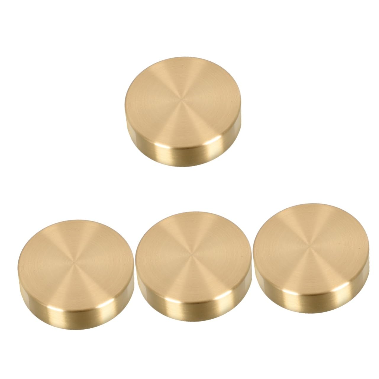 BCOATH 4-Piece Round Brass Paperweight Set - Heavy Duty Calligraphy & Stationery Weights for Writing, Scrapbooking, Office & Craft Use