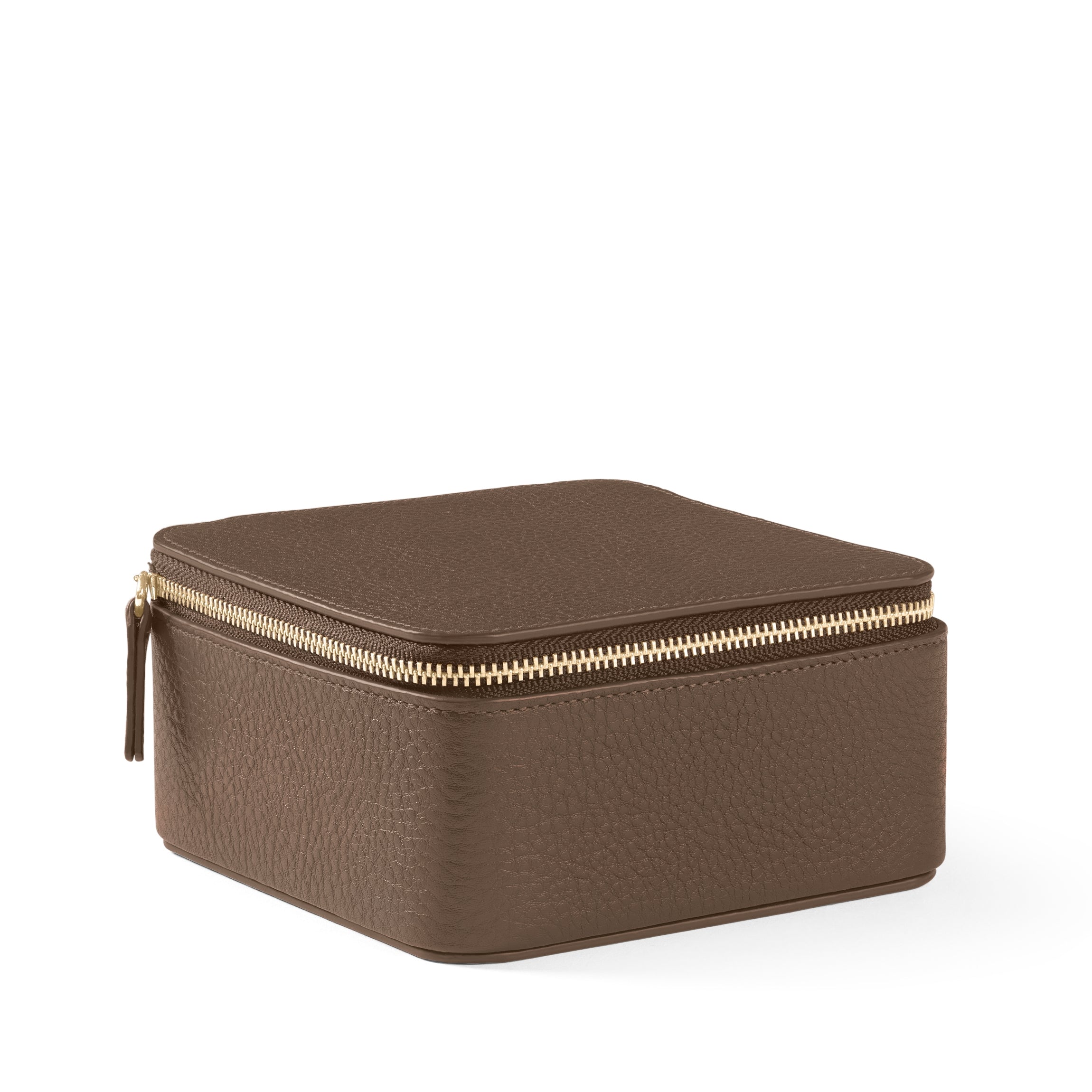 Premium Medium Jewelry Organizer Box - Cocoa Brown Leather Jewelry Storage Case for Necklaces, Rings & Earrings | Perfect for Travel, Home Vanity & Gift Giving