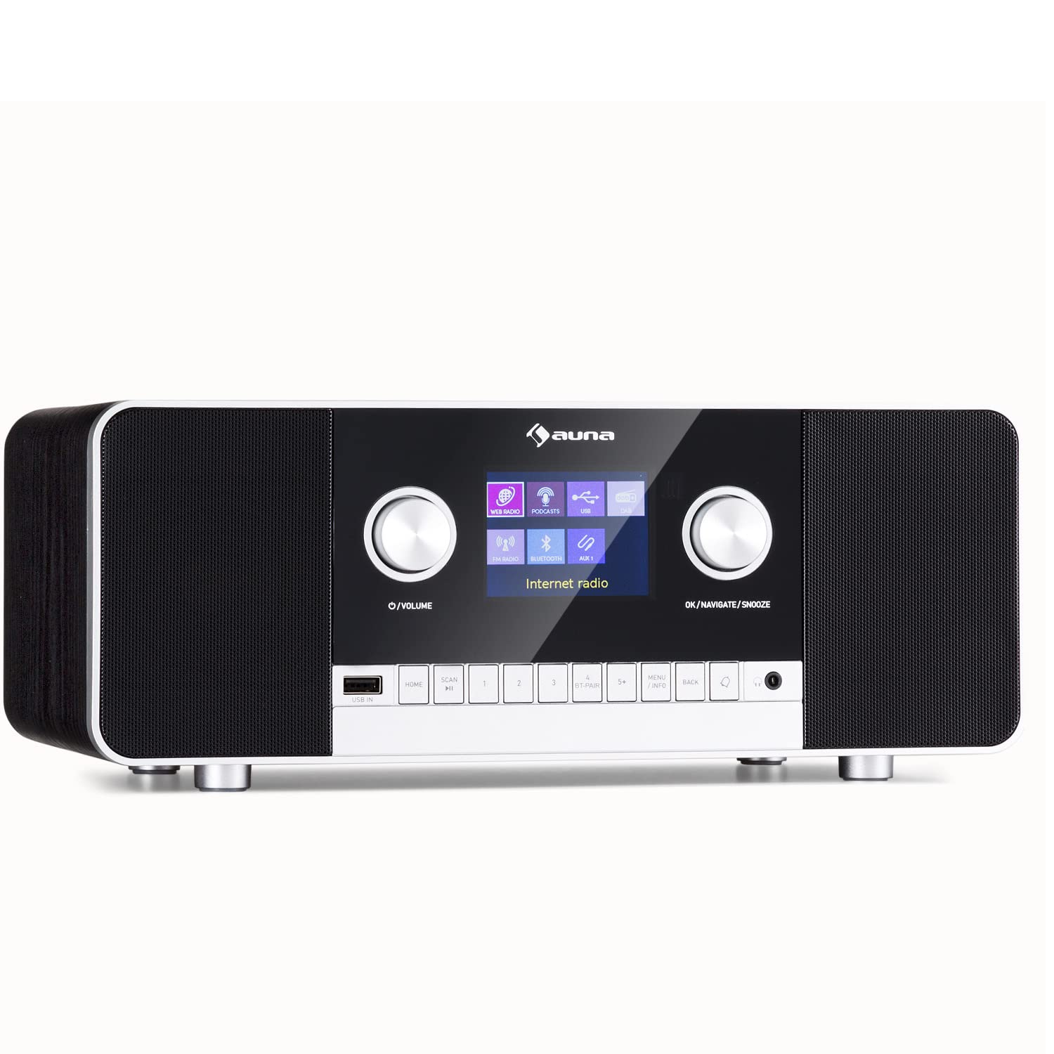 Portable Rechargeable DAB Radio with Bluetooth 5.0 | DAB/DAB+/FM Digital Radio | 15W Stereo Speakers & TFT Display | Streaming Support & Alarm Clock | 5h Battery Life | Perfect for Bedroom, Kitchen, Office & Outdoor Use