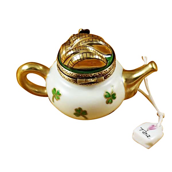 Authentic Irish Teapot with Infuser - Elegant Limoges Porcelain Teapot for Loose Leaf & Tea Bags | Perfect for Afternoon Tea, Gifts & Home Decor