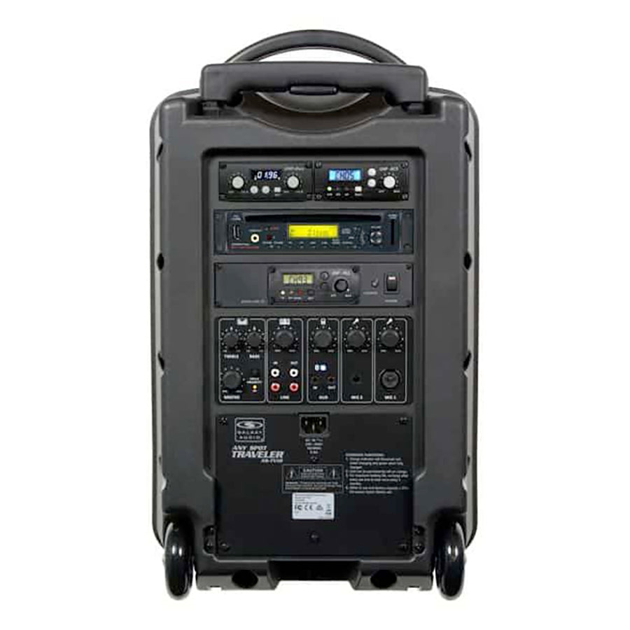 Galaxy Audio Traveler TV10 Portable PA System with Wireless Mic & CD Player - Perfect for Outdoor Events, Fitness Classes, and Live Performances