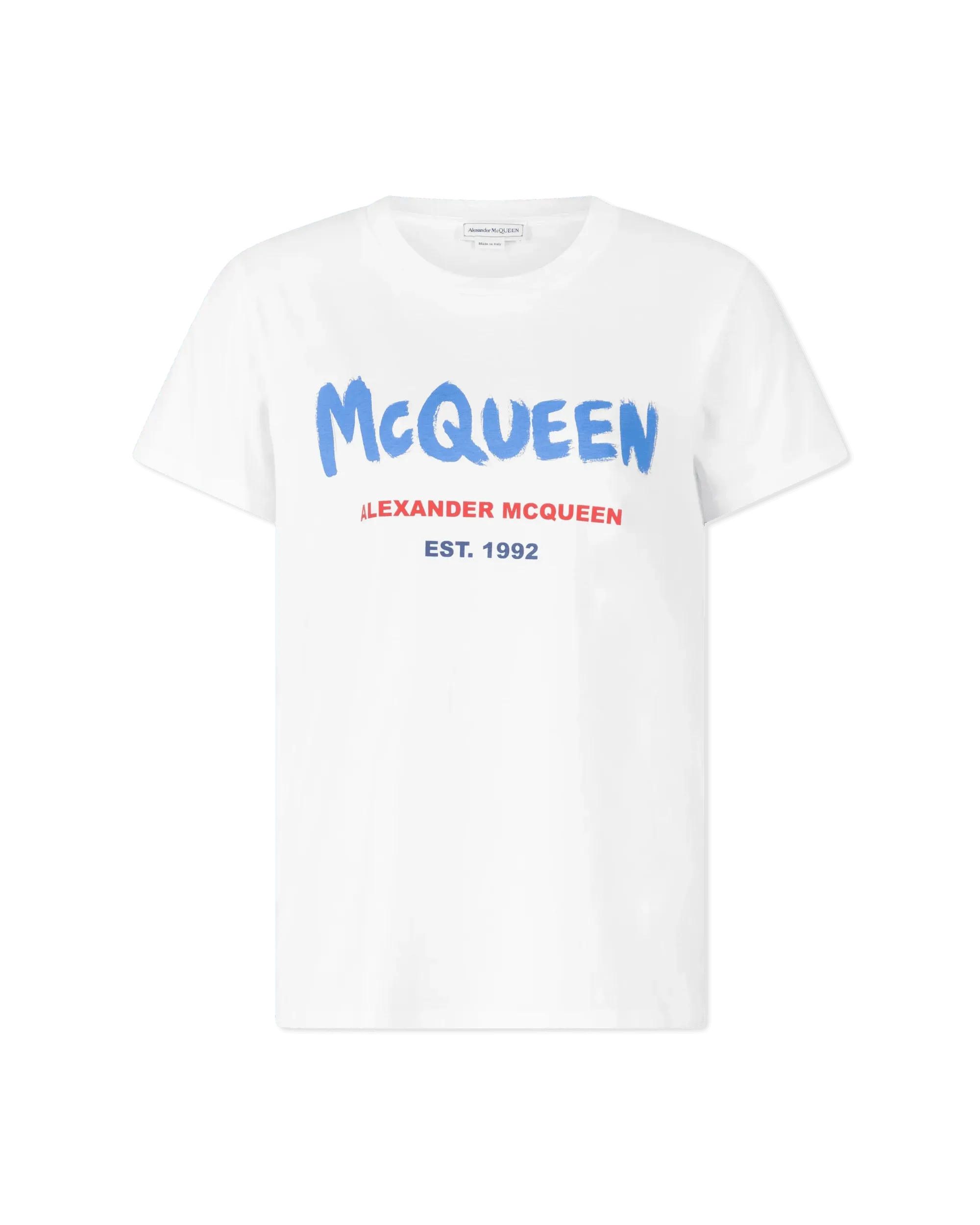 McQueen Graffiti T-Shirt for Men - Streetwear Fashion Graphic Tee - Casual Wear for Urban Style & Street Art Lovers