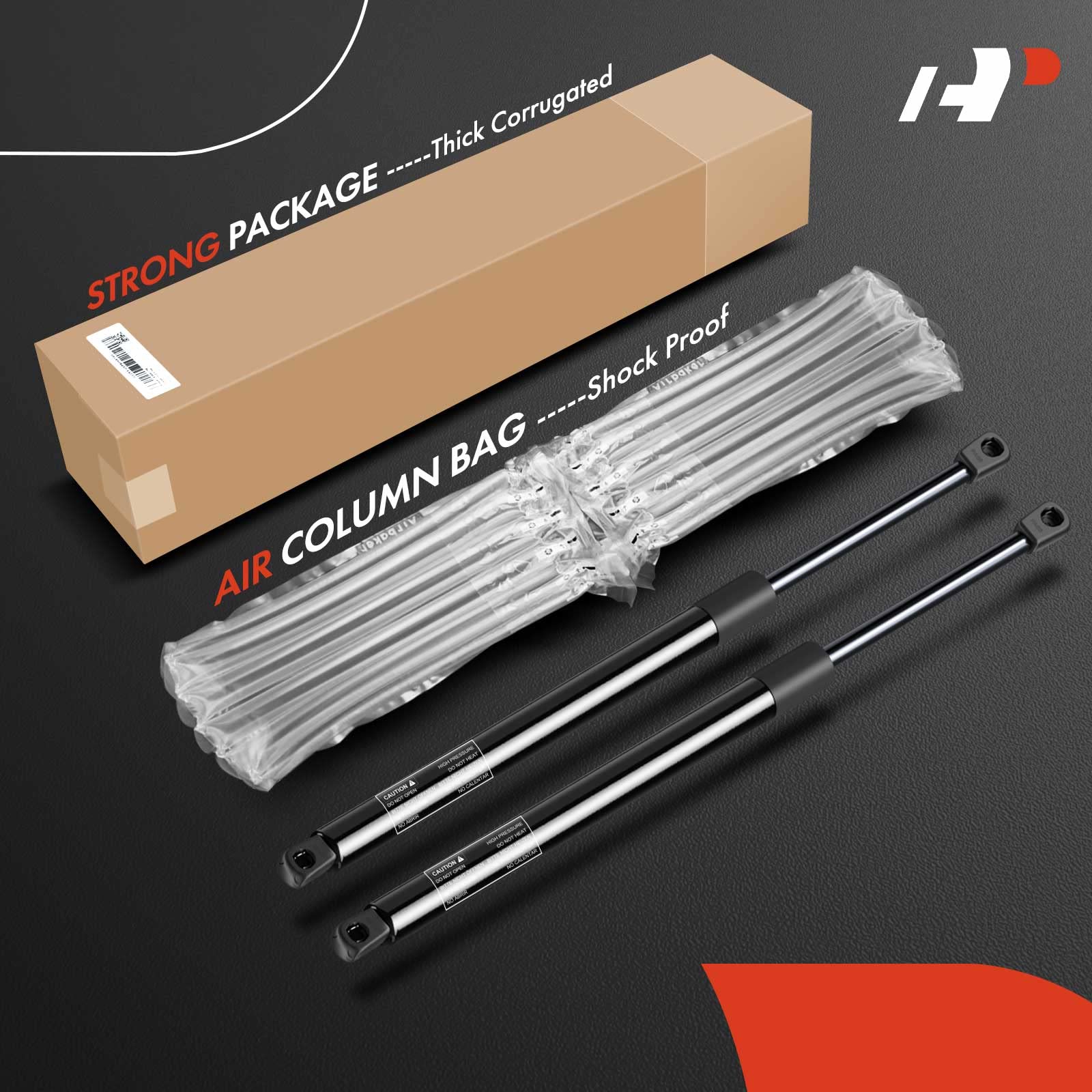Premium 20.08 Inch 90lb Gas Spring Struts - Heavy Duty Lift Supports for Toolbox, Cabinets, Sliding Windows, Storage Beds & Bench Lids (2-PC Set) | Durable Replacement for Basement Doors & Home Storage Solutions