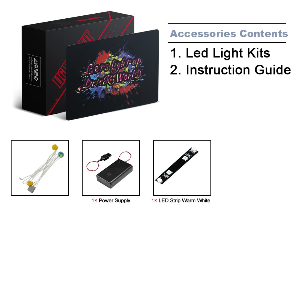 BrickBling LED Light Kit for LEGO Minecraft Rabbit Ranch 21181 - Compatible Lighting Set for LEGO 21181 (Lights Only, No LEGO Included) - Perfect for Nighttime Displays & Minecraft Themed Decor