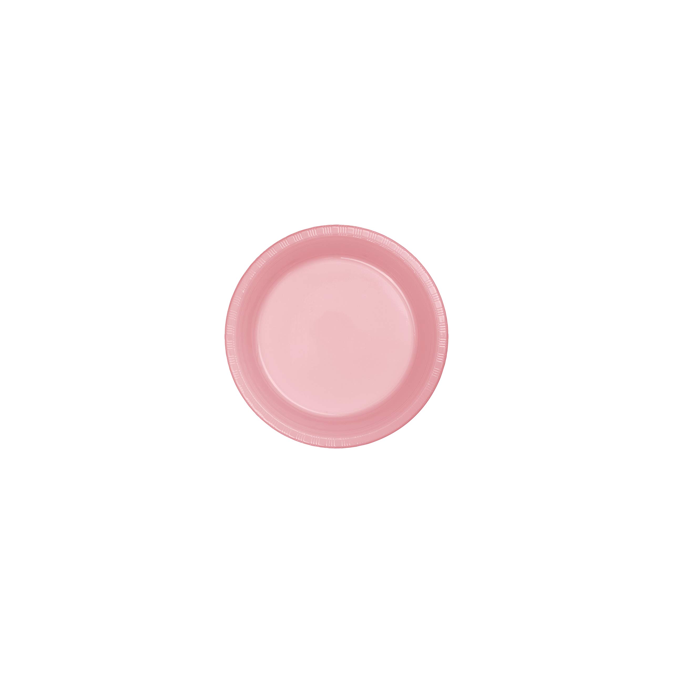 Creative Converting Touch of Color Plastic Lunch Plates - 7 Inch Disposable Party Plates, Classic Pink - Perfect for Birthday Parties, Baby Showers & Picnics