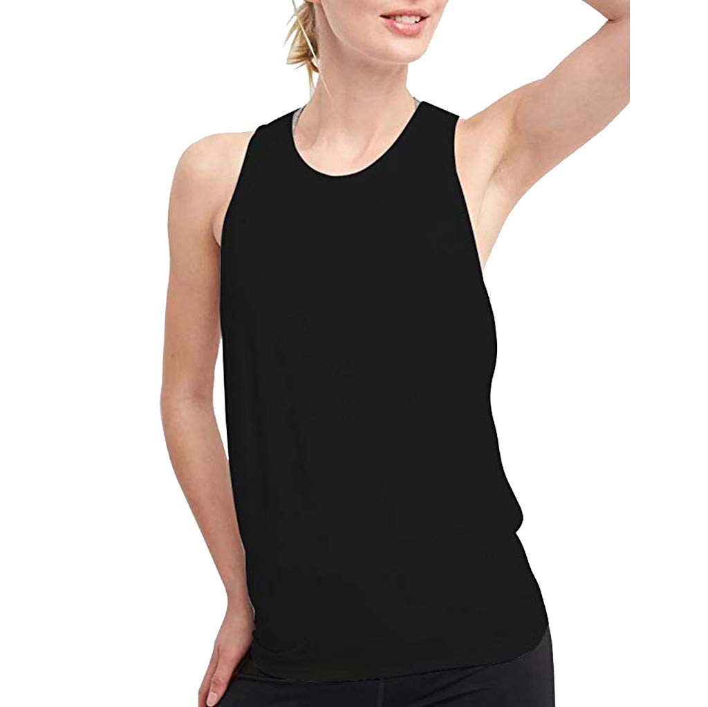 Sexy Open Back Yoga Tank Top for Women - Breathable Racerback Workout Shirt - Perfect for Gym, Running & Fitness