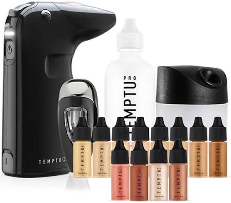 Temptu Air Best Sellers Basics Kit - Professional Airbrush Makeup Starter Set for Flawless Foundation & Contouring | Perfect for Bridal, Photography & Special Occasion Makeup