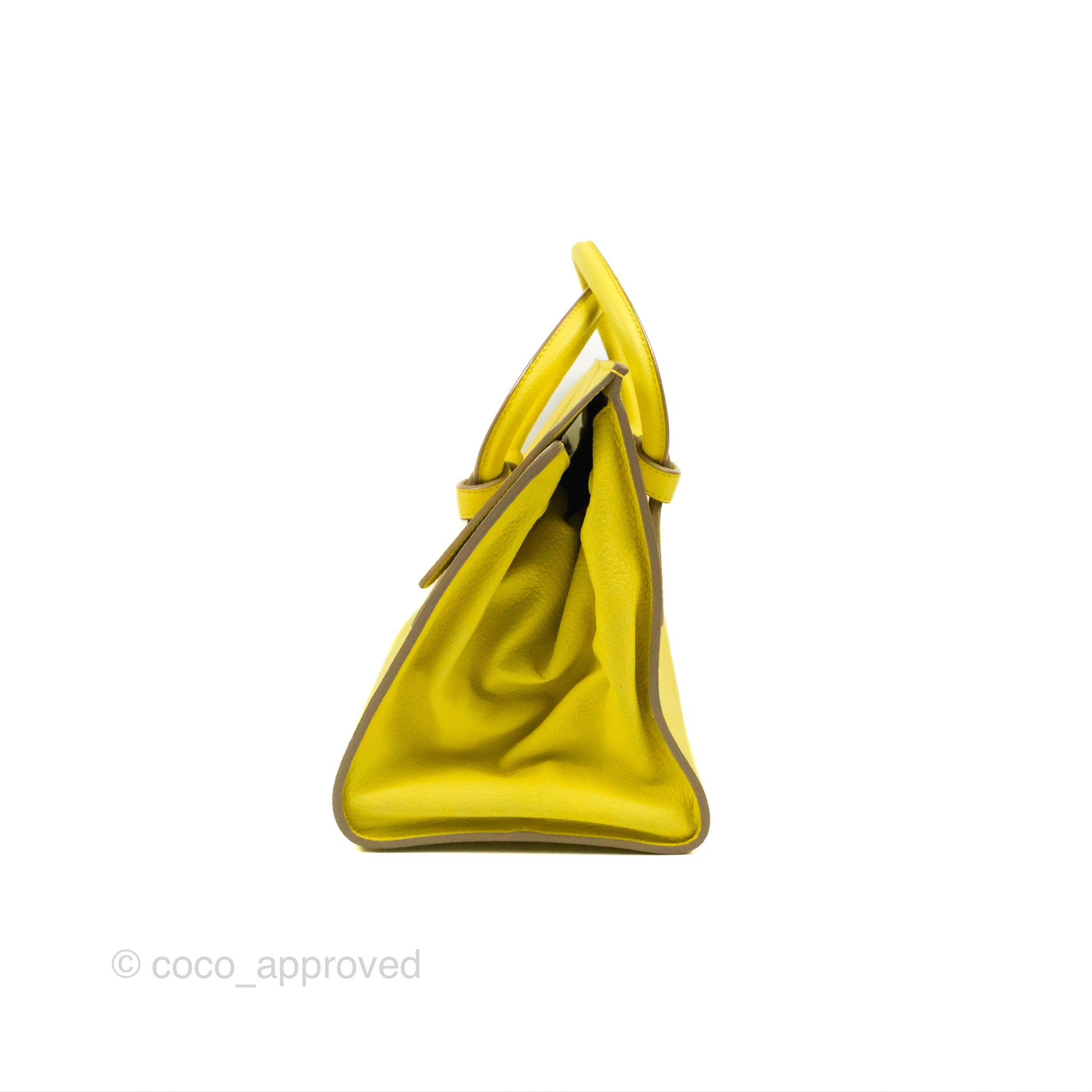 Celine Small Tie Knot Bag in Yellow Grained Leather - Elegant Crossbody Purse for Women | Perfect for Date Night, Parties & Special Occasions