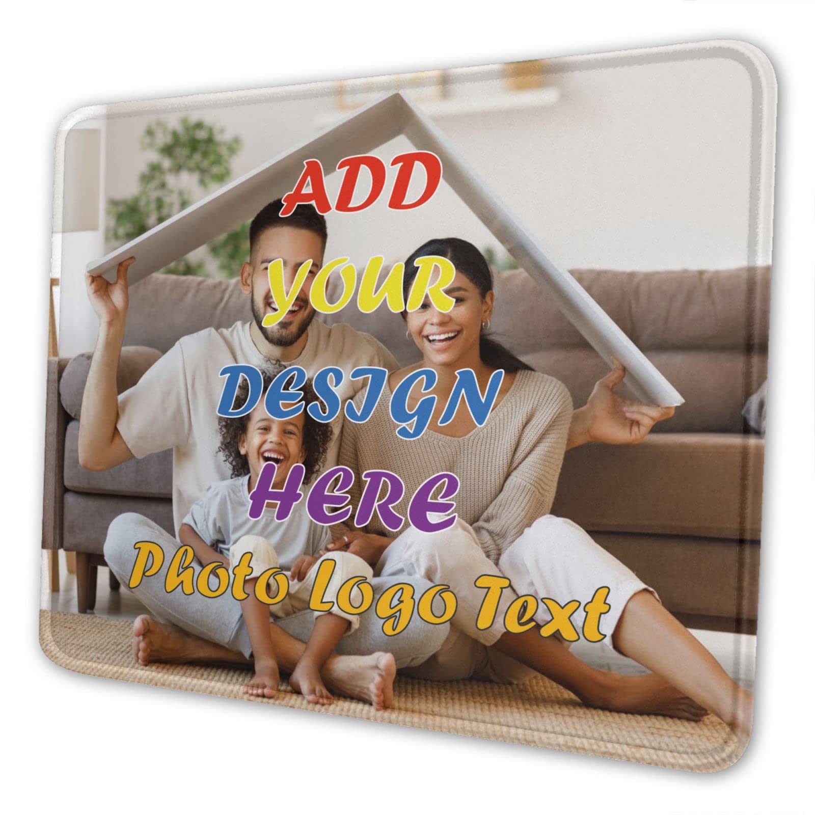 Custom Photo Mouse Pad - Personalized with Picture, Logo, Name & Text - 7x8.6 Inch Rectangle Mouse Mat for Computer, Laptop, Desk - Perfect for Gaming, Office & Home Workspace - Great Gift Idea for Gamers & Professionals