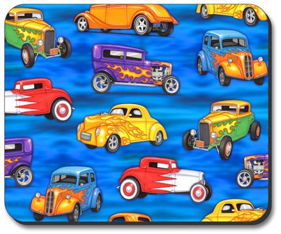 Custom Art Plates Hot Rods Mouse Pad - Premium Gaming & Office Desk Mat Featuring Dan Morris Designs | Perfect for PC, Laptop & Workstation Setup