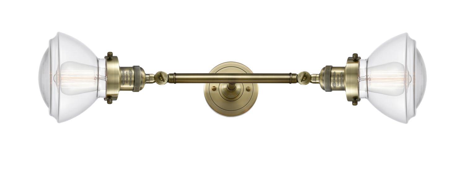Innovations Lighting 208L-AB-G322-LED Olean 2-Light Bathroom Vanity Light - Franklin Restoration Collection - Perfect for Modern Bathroom & Powder Room Decor