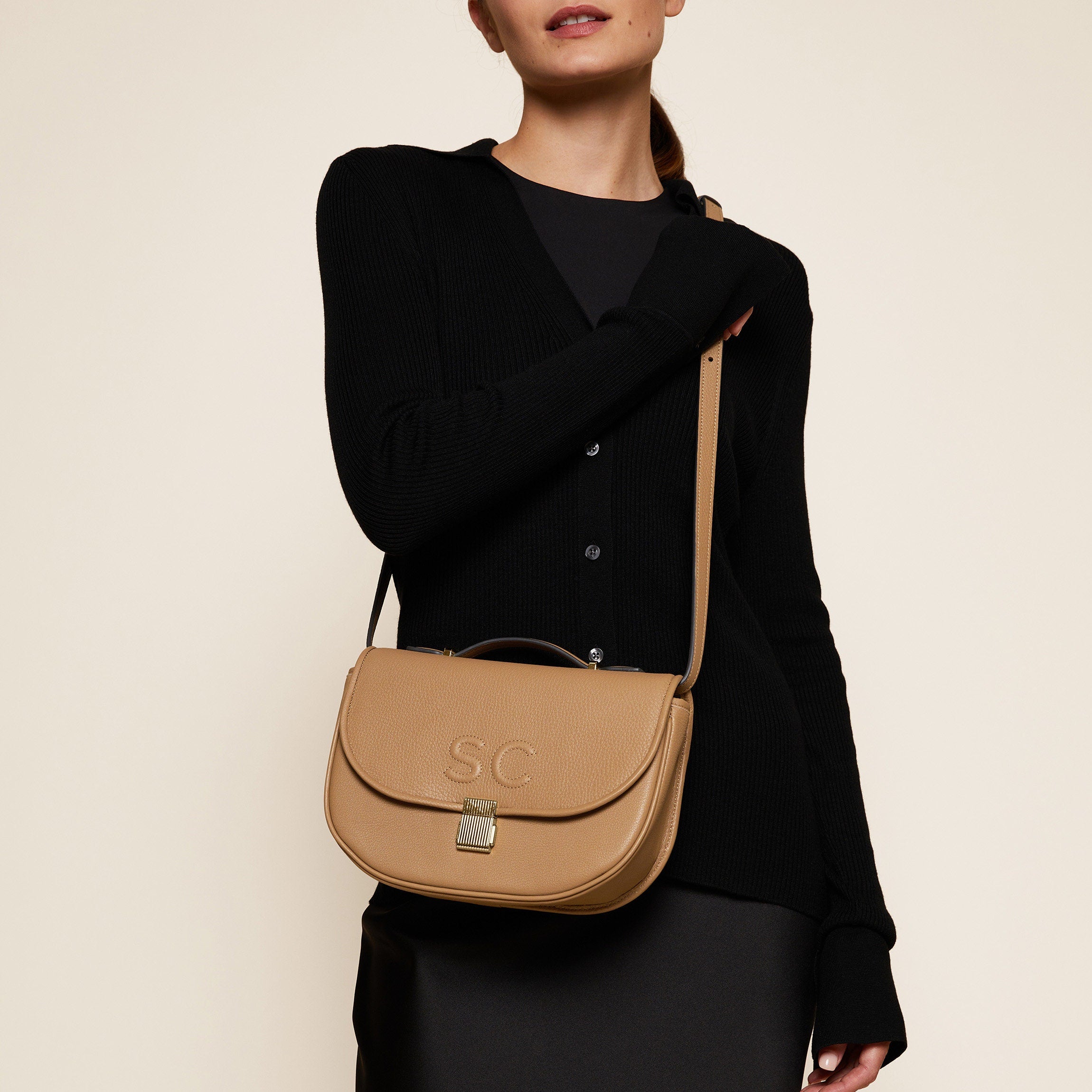 Katy Medium Saddle Bag in Camel Brown - Stylish Crossbody Purse for Women | Perfect for Work, Travel & Everyday Use