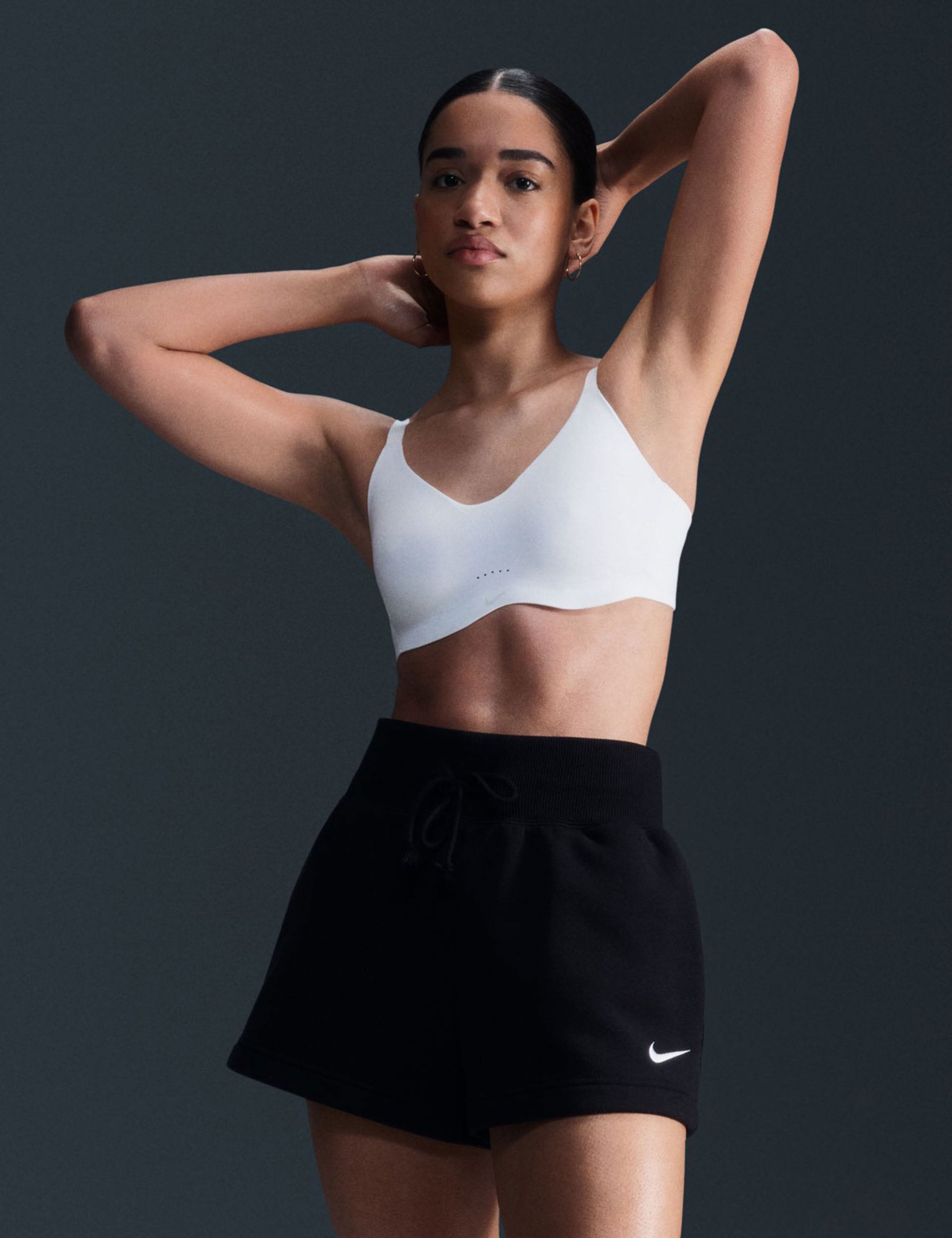 Alate Minimalist Convertible Bra - Wireless Comfort Bralette for Women, White & Cool Grey - Perfect for Yoga, Lounge & Everyday Wear