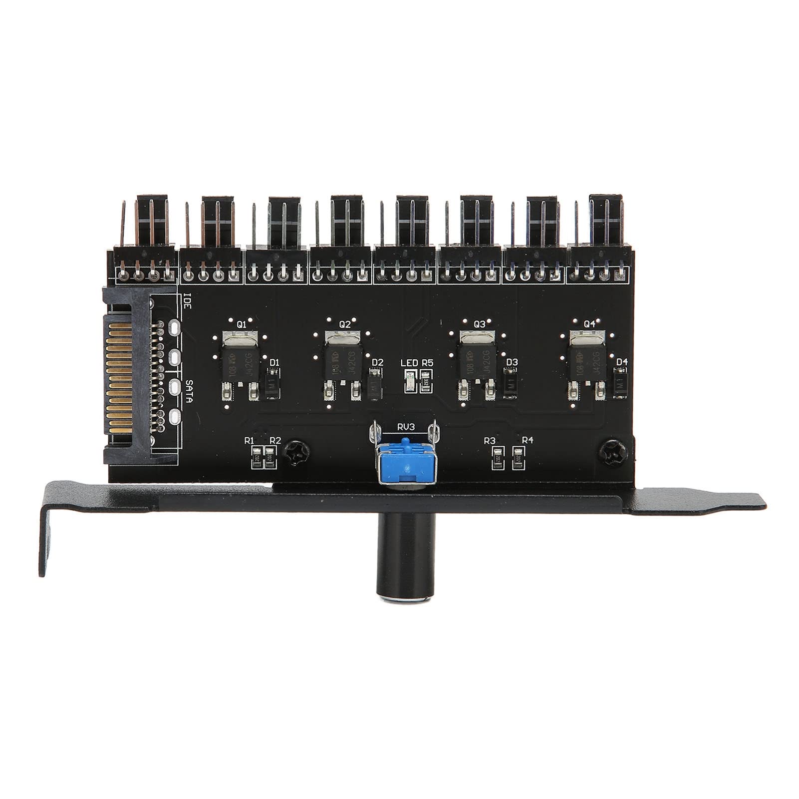8 Channel PC Fan Hub Controller - Easy Installation, Space Saving, Knob Adjustment for High Performance Cooling System | Perfect for Gaming PC, Workstation & Server Cooling