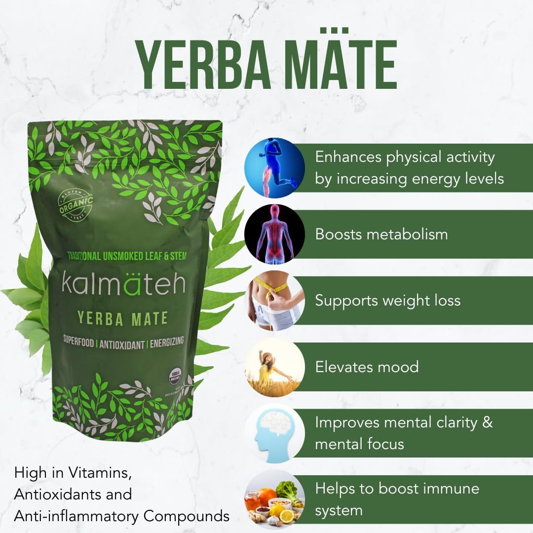 Premium Yerba Mate Kit - Stainless Steel Gourd, Insulated Thermos, Alpaca Bombilla, Cleaning Brush & Organic Unsmoked Yerba Mate (8 oz) - Perfect for Travel, Camping & Outdoor Adventures - Black Matera Backpack Included