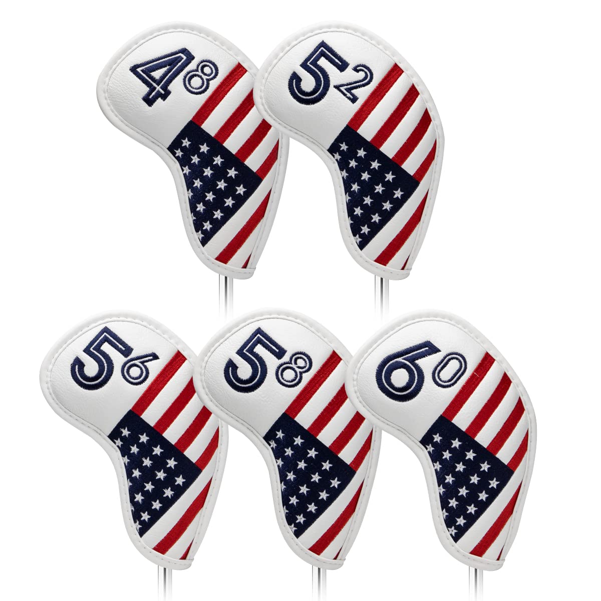Premium Golf Iron Head Covers Set - USA Flag Design for PXG0311 Clubs | Protective Wedge & Iron Covers | Perfect for Golf Tournaments, Driving Range & Club Protection