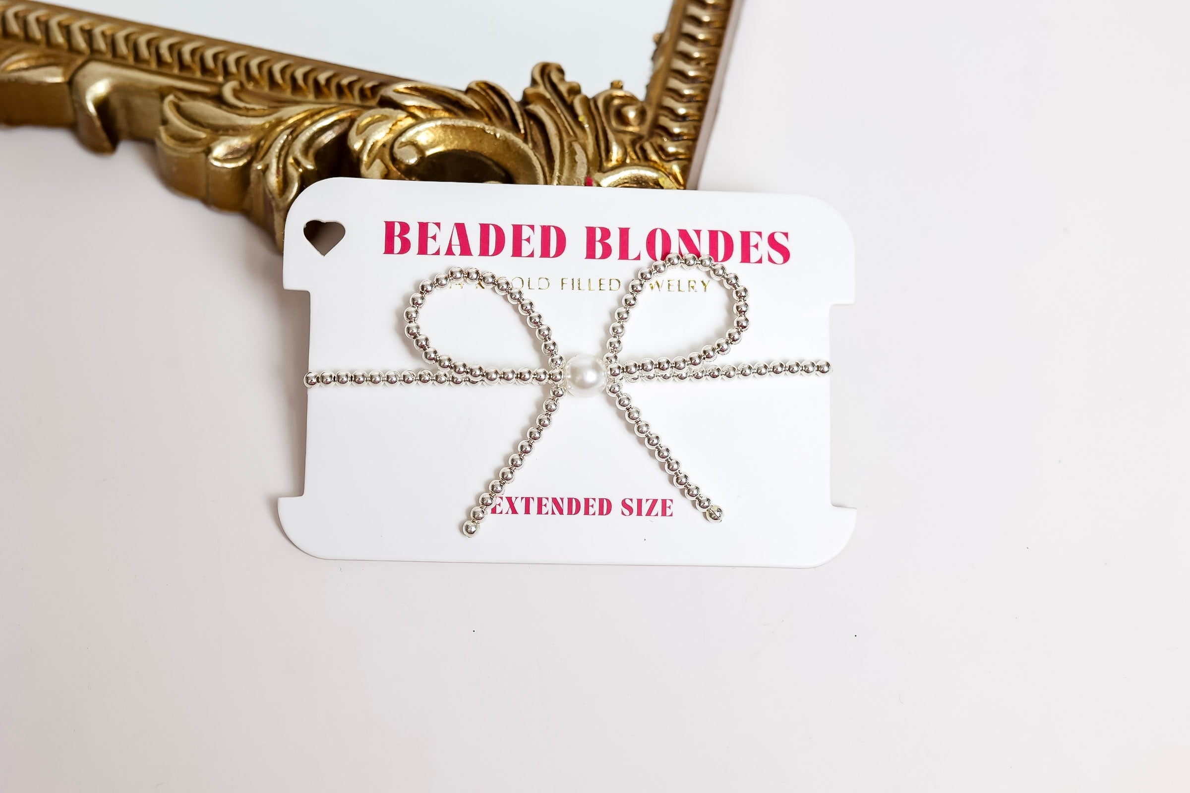 Silver Bow Bracelet with Beaded Details - Elegant & Trendy Jewelry for Women | Perfect for Parties, Weddings & Everyday Wear