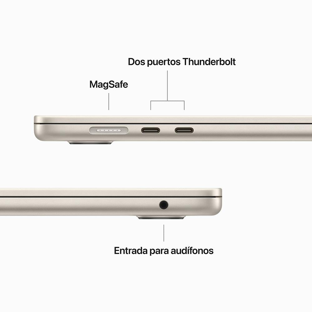 Apple MacBook Air 15-inch Laptop with M2 Chip - 8-Core CPU, 10-Core GPU, 256GB SSD (Starlight White) - Lightweight & Powerful for Work, Travel & Creative Projects