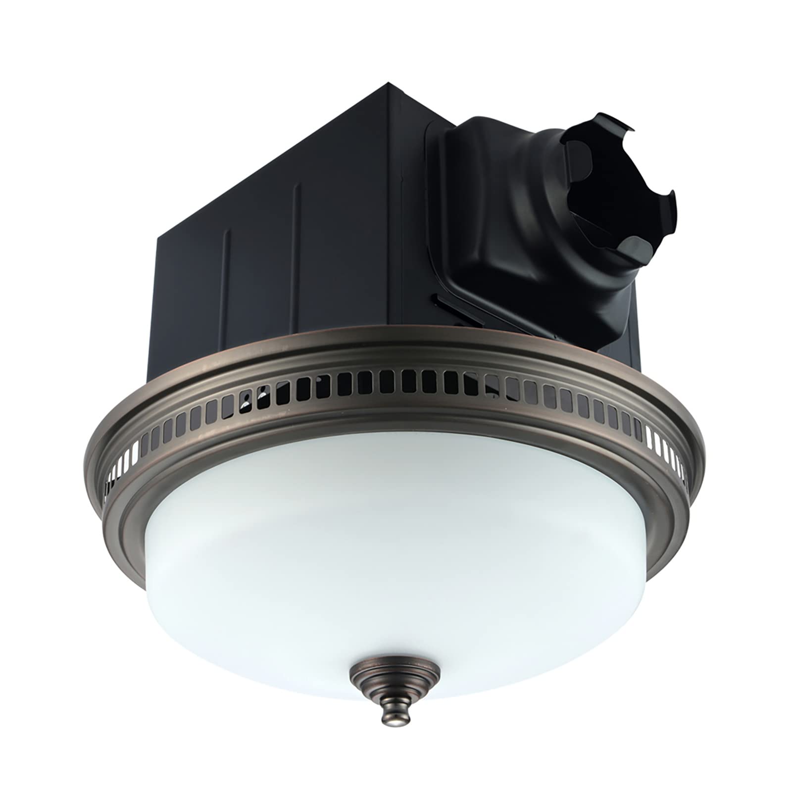 Akicon Ultra Quiet 110 CFM Bathroom Exhaust Fan with LED Light & Nightlight - 1.5 Sones Ventilation Fan for Bathroom, Ceiling Mount - Oil Rubbed Bronze Finish (3 Year Warranty) - Perfect for Home, Apartment & Office Bathrooms