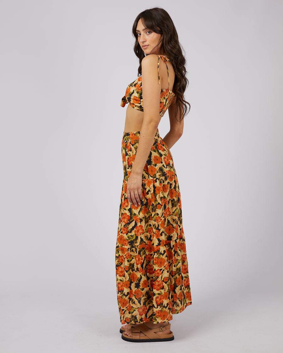 Eve Margot Floral Maxi Skirt - Women's Bohemian Long Flowy Skirt with Pockets | Perfect for Beach, Vacation & Summer Outfits