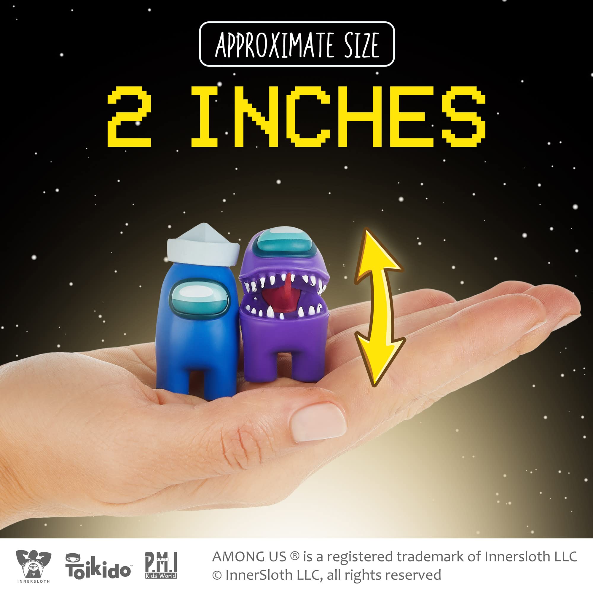 Among Us Crewmate Action Figures - 5-Pack Mini Collectible Toys with 3 Bonus Hats & Hidden Imposter | Official Among Us Merchandise for Kids & Fans | Perfect for Game Nights, Birthday Gifts & Collector Displays