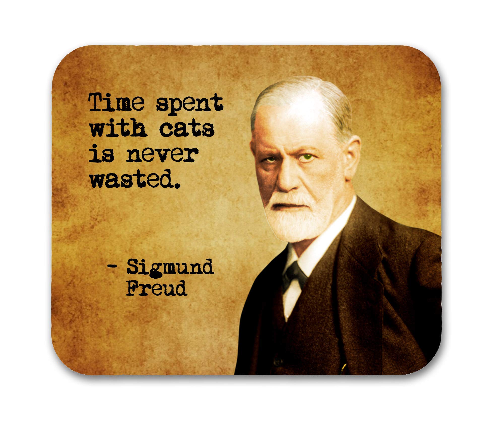 Premium Sigmund Freud Quote Mouse Pad - Non-Slip Rubber Base, Perfect for Office, Gaming & Home Workspace Decor