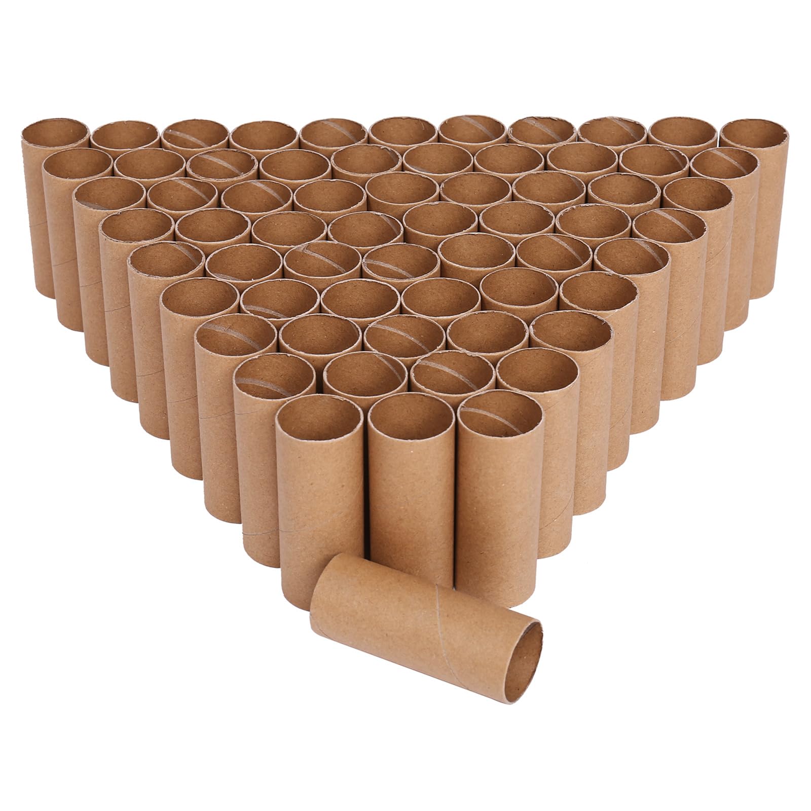 64 Pcs Brown Cardboard Tubes for DIY Crafts - 1.57x3.9 Inch Kraft Paper Rolls - Perfect for Kids Art Projects, School Supplies, and Home Decor