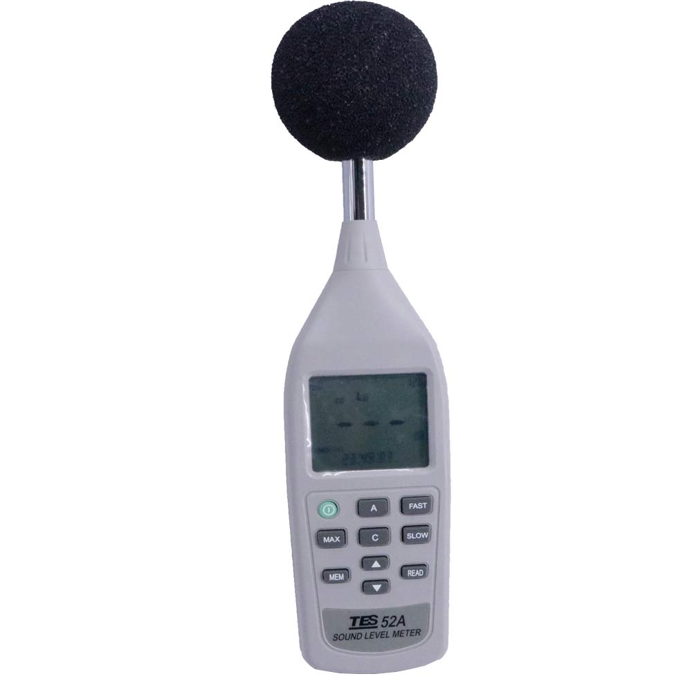 TES-52A Portable Digital Sound Level Meter - Handheld Noise Decibel Tester with LCD Display | Perfect for Industrial, Construction & Home Noise Monitoring