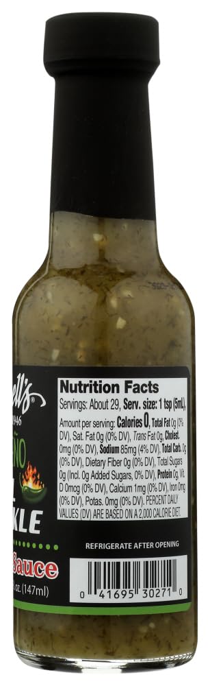 BRASWELL'S Jalapeño Dill Pickle Hot Sauce - 5 oz Bottle | Spicy & Tangy Flavor | Perfect for Burgers, Tacos, Wings & Bloody Marys