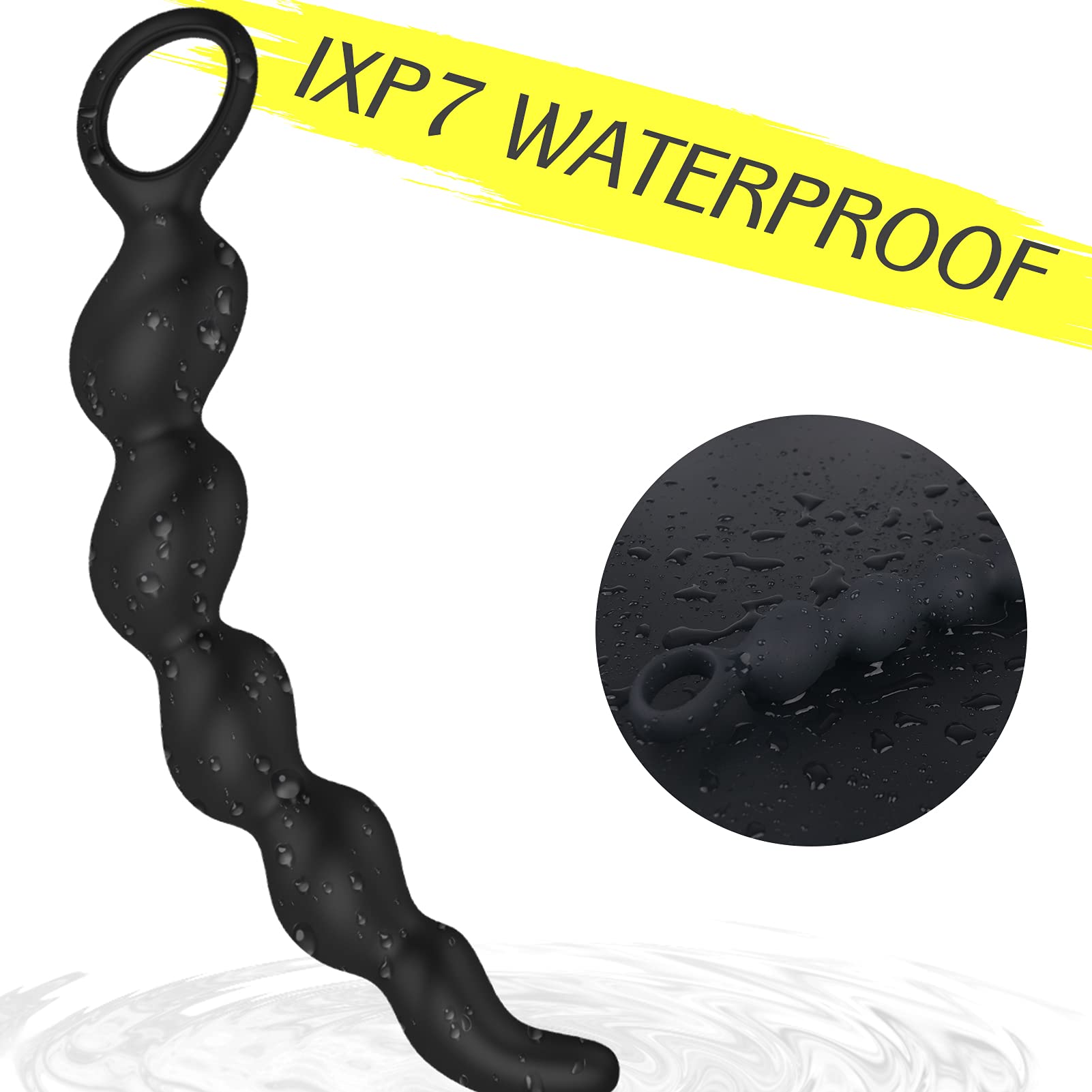 Premium Silicone Anal Beads & Prostate Massager - Dual Stimulation Dildo for Men & Women, G-Spot & P-spot Pleasure, Couples Adult Toys | Perfect for Solo Play, Partner Exploration & Anal Training