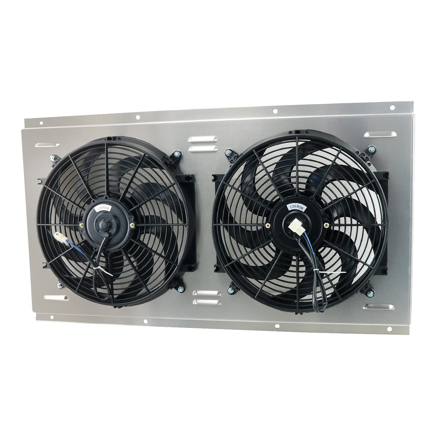 Aluminum Radiator Shroud with Electric Fan Relay Kit for 1988-2000 Chevy GMC C/K 1500 2500 3500 5.7L-7.4L V8 Trucks - Cooling System Upgrade for Off-Road & Towing Performance