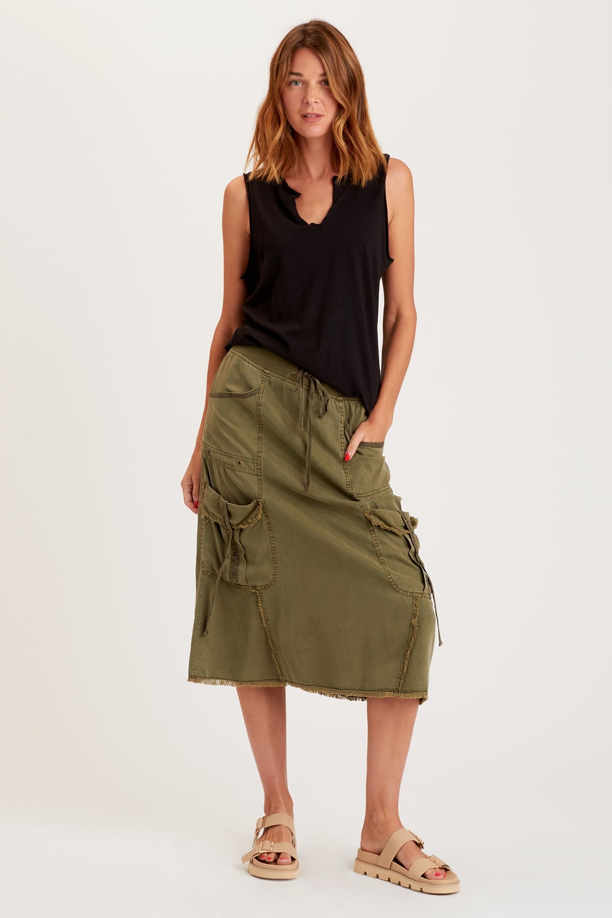 Margaux Tank Top for Women - Soft Stretch Black Camisole - Perfect for Yoga, Workout & Casual Wear