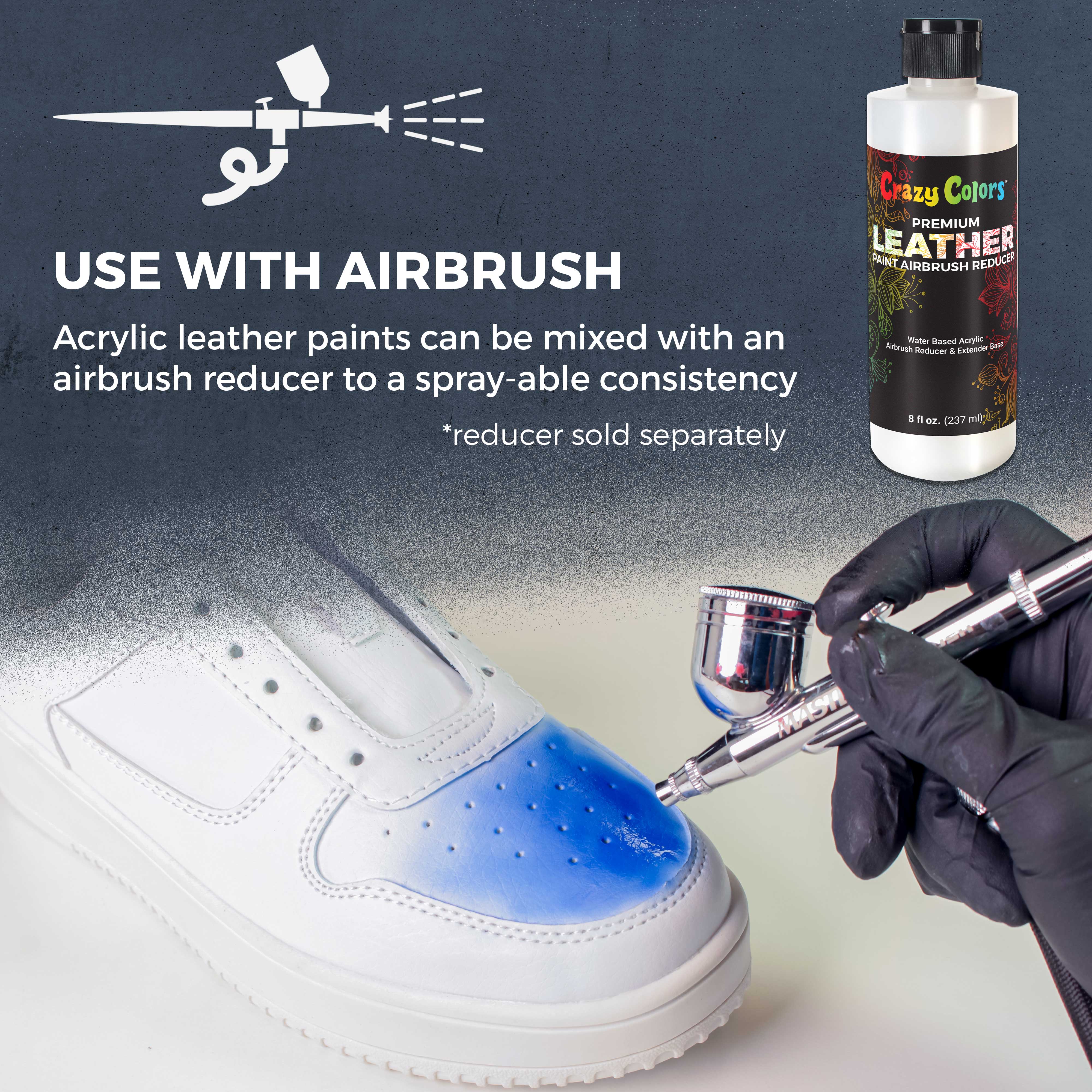 Premium Navy Blue Acrylic Leather & Shoe Paint - 2 oz Bottle for Custom Sneakers, Jackets, Bags & Furniture | Flexible, Crack, Scratch & Peel Resistant | Perfect for DIY Art Projects, Shoe Restoration & Leather Crafting