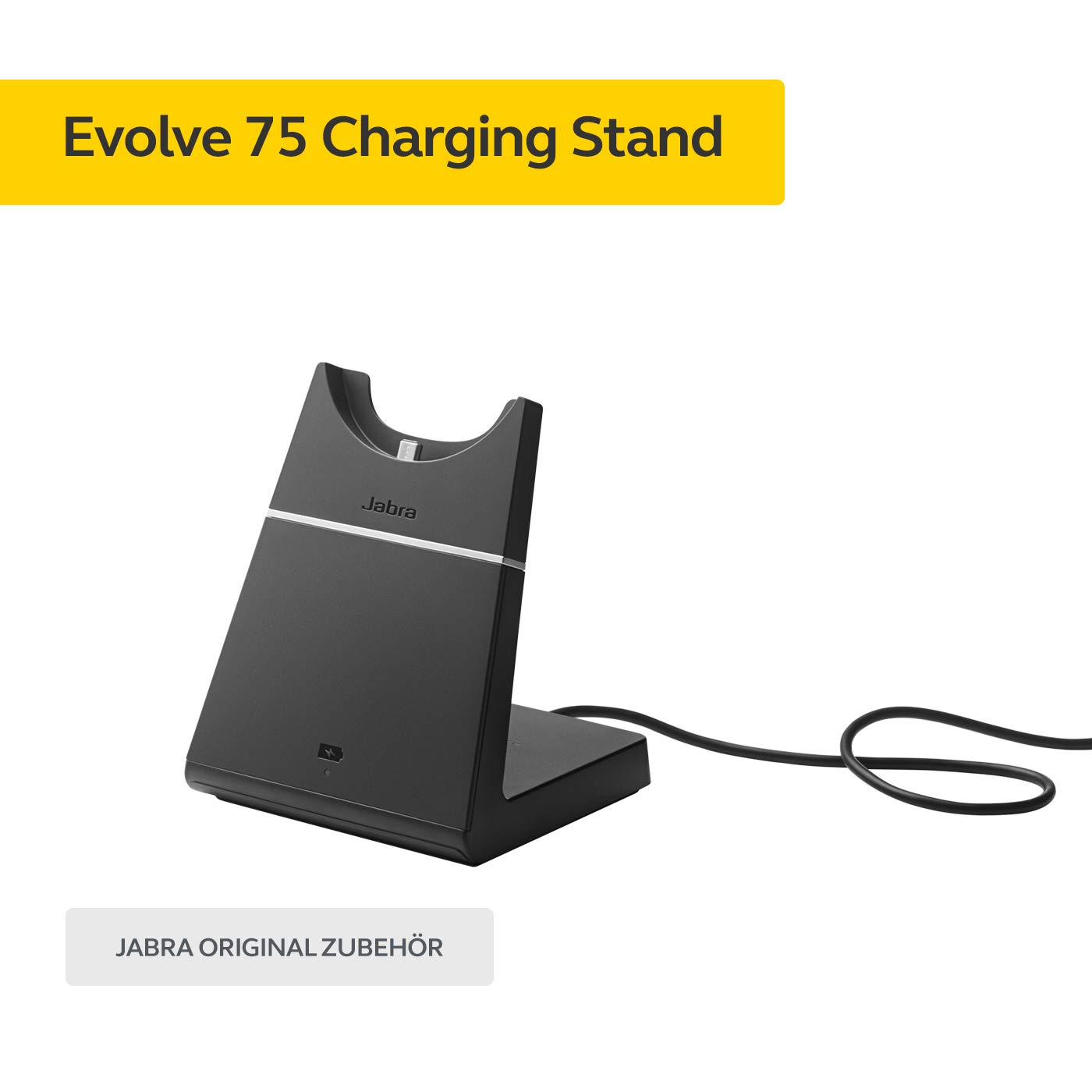 Jabra Evolve 75 Charging Stand - Genuine Office Headset Accessory for Easy Charging & Storage | Perfect for Workspace Organization & Headset Maintenance
