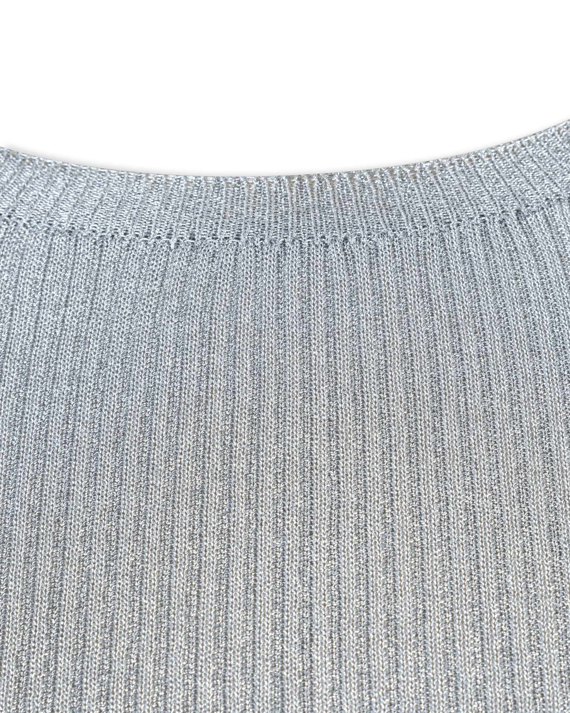 Stylish Metallic Ribbed Lurex Sweater for Women - Trendy Knit Pullover for Fall & Winter Fashion | Perfect for Parties, Office Wear & Casual Outfits