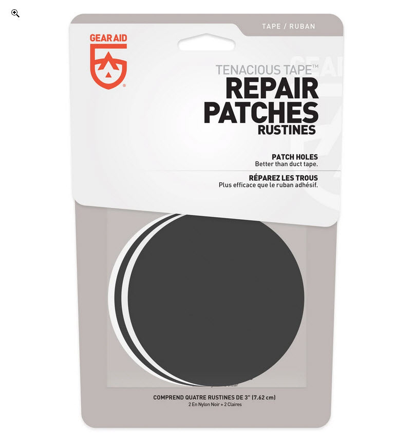 Gear Aid Tenacious Tape Repair Patches - Durable Fabric Repair Kit for Outdoor Gear, Jackets, Tents & Sleeping Bags - Waterproof & Washable Adhesive Patch for Camping, Hiking & Travel Essentials