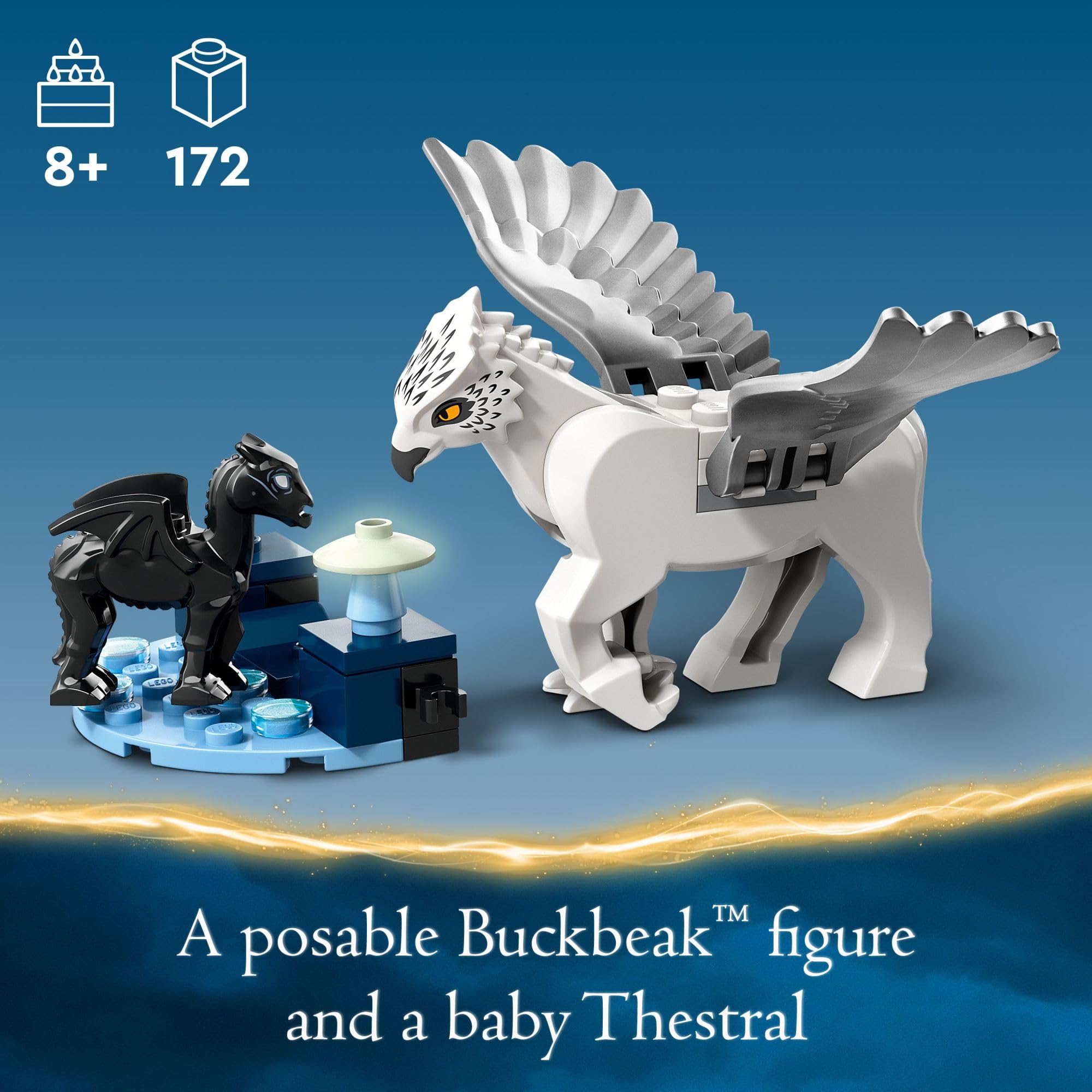LEGO Harry Potter Forbidden Forest Magical Creatures Building Set - Glow in The Dark Buckbeak & Fantastic Beasts Figures, Collectible Toy Gift for Kids Boys Girls - Perfect for Harry Potter Fans, Birthday Gifts & Fantasy Play